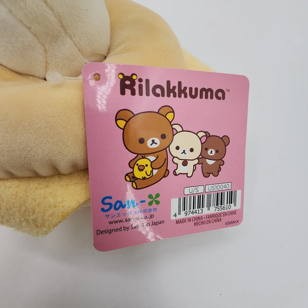 San-X Rilakkuma Korilakkuma Bagel Soft Plush Doll 6 Inch Stuffed‎ Toy NEW w/ Tag